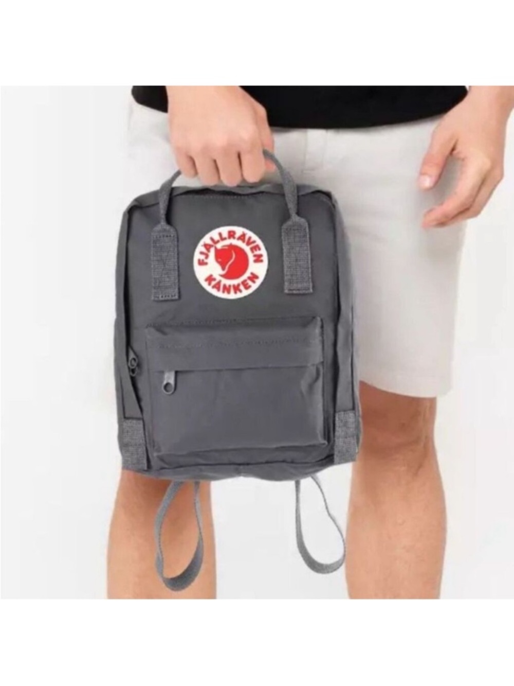 Fjallraven Mini Kanken Flint Grey Everyday Outdoor Backpack—Unisex - Picture 9 of 10